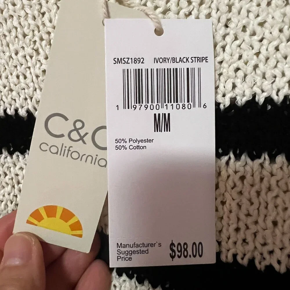 C&C California Black and White Striped Dress - Picture 7 of 9